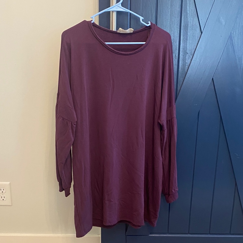 Super Cute!! - Plum Long Sleeve Dress